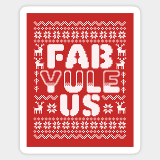 Fab-Yule-Us Fabulous Yule Funny Ugly Christmas Sweater Sticker